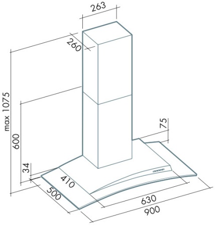 Вытяжка FALMEC atlas parete 800 90 ix купить с доставкой по Москве и Московской области в интернет-магазине ТехноВегас