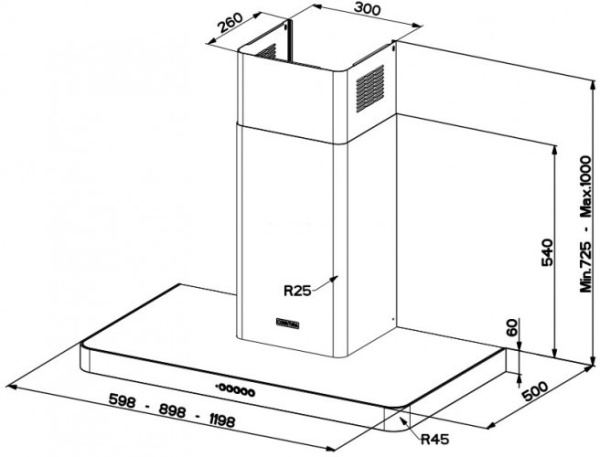 Вытяжка FABER 110.0456.269 FABER T-LIGHT EV8P WH MATT A90 купить с доставкой по Москве и Московской области в интернет-магазине ТехноВегас