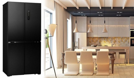 Холодильник HIBERG RFQ-490DX NFB купить с доставкой по Москве и Московской области в интернет-магазине ТехноВегас