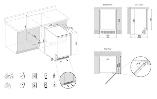 Винный шкаф DUNAVOX DAU-45.125DB.TO купить с доставкой по Москве и Московской области в интернет-магазине ТехноВегас