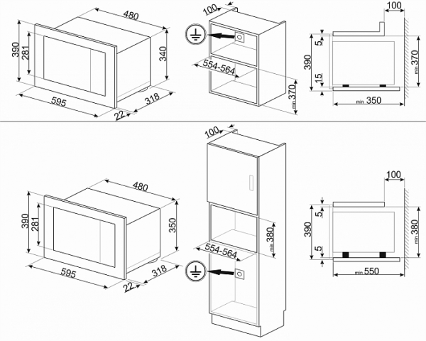 Микроволновая печь SMEG FMI120N2