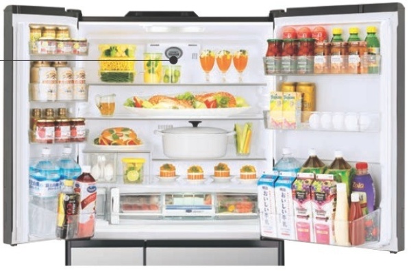 Холодильник  HITACHI R-G 690 GU XK (Crystal Black) купить с доставкой по Москве и Московской области в интернет-магазине ТехноВегас