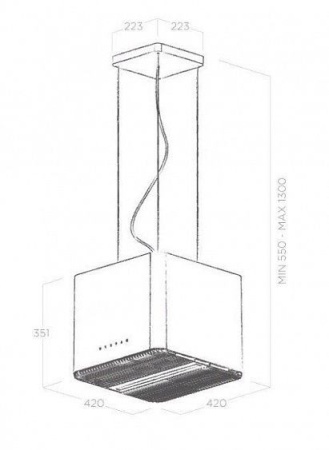 Вытяжка ELICA PIX BL/F/42 купить с доставкой по Москве и Московской области в интернет-магазине ТехноВегас