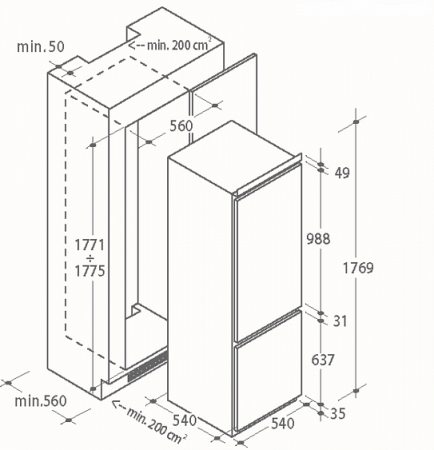 Холодильник CANDY CKBBS 100 купить с доставкой по Москве и Московской области в интернет-магазине ТехноВегас