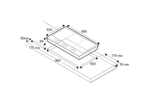 Варочная поверхность BERTAZZONI PM3630GX
