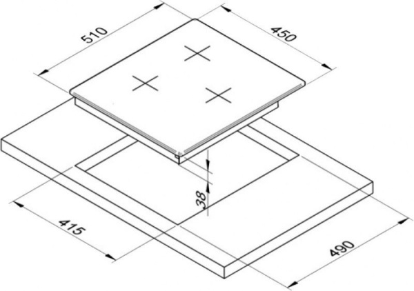 Варочная панель ZIGMUND & SHTAIN GN 238.451 S купить с доставкой по Москве и Московской области в интернет-магазине ТехноВегас