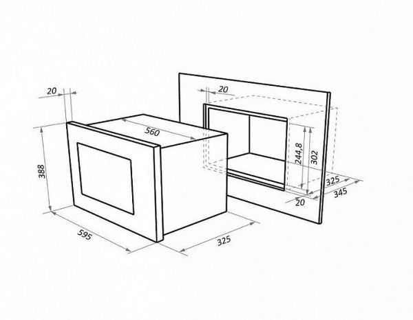 Микроволновая печь MAUNFELD MBMO.20.1PGB