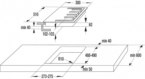 Газовая панель Gorenje GC 341 INI