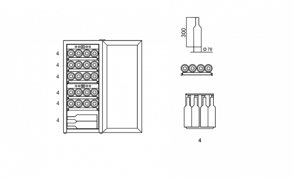 Винный шкаф WINE CRAFT BC-24BZ Grand Cru купить с доставкой по Москве и Московской области в интернет-магазине ТехноВегас