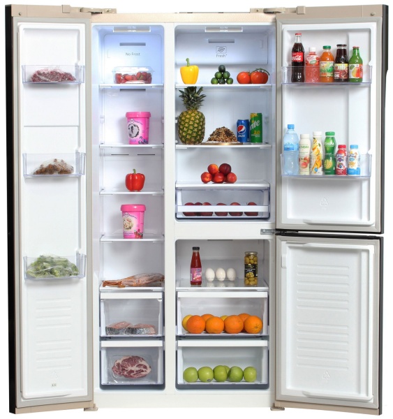 Холодильник HYUNDAI CS6073FV шампань купить с доставкой по Москве и Московской области в интернет-магазине ТехноВегас