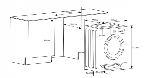 Стиральная машина WEISSGAUFF WMI 6128D купить с доставкой по Москве и Московской области в интернет-магазине ТехноВегас