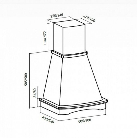 Вытяжка LEX ASTORIA 900 WHITE купить с доставкой по Москве и Московской области в интернет-магазине ТехноВегас