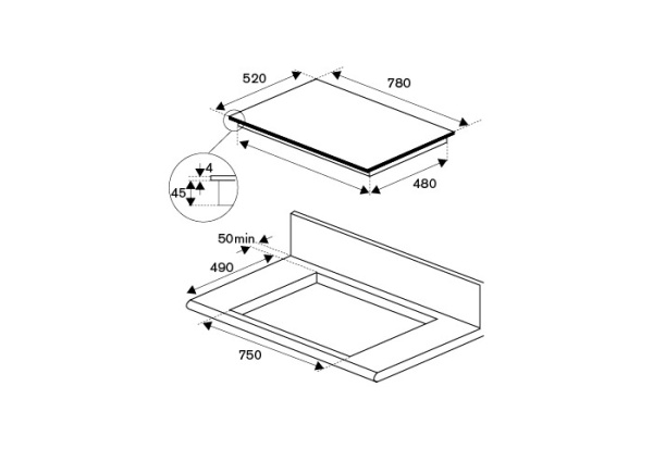Варочная поверхность BERTAZZONI P785IM2G5NE