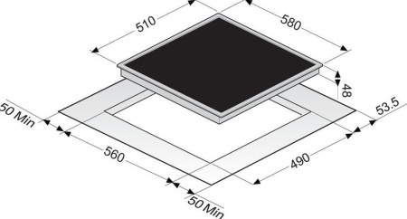 Поверхность ZIGMUND & SHTAIN cis 017.60 bx купить с доставкой по Москве и Московской области в интернет-магазине ТехноВегас