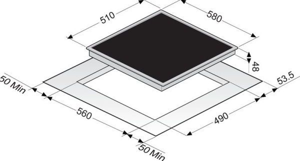 Поверхность ZIGMUND & SHTAIN cis 017.60 bx купить с доставкой по Москве и Московской области в интернет-магазине ТехноВегас