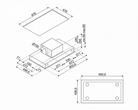 Вытяжка SMEG KSCB90XE купить с доставкой по Москве и Московской области в интернет-магазине ТехноВегас