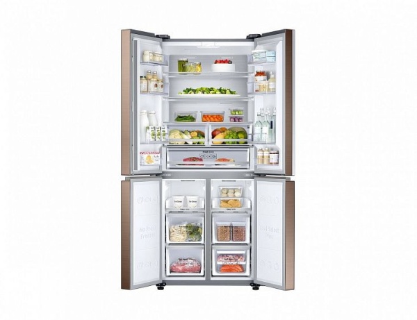 Холодильник Samsung RF50K5960DP бронзовый купить с доставкой по Москве и Московской области в интернет-магазине ТехноВегас