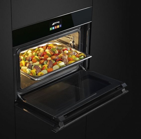 Духовой шкаф электрический компактный SMEG SF4604PVCNX1 купить с доставкой по Москве и Московской области в интернет-магазине ТехноВегас