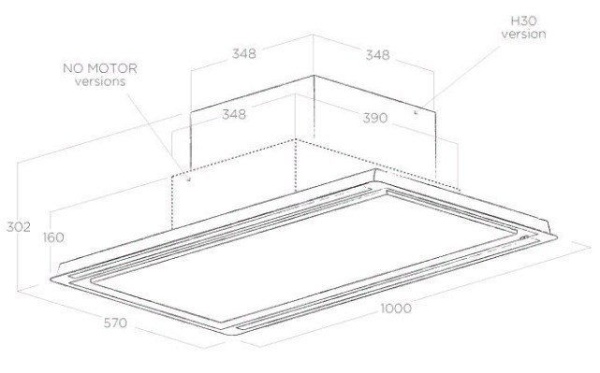 Вытяжка ELICA HILIGHT NO MOTOR WH/A/100 купить с доставкой по Москве и Московской области в интернет-магазине ТехноВегас