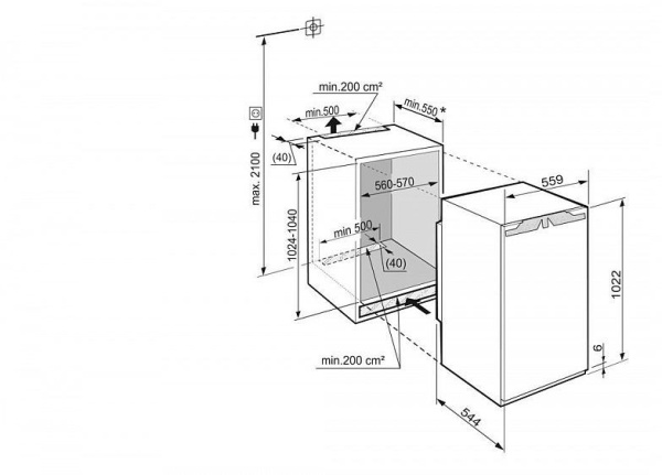 Холодильник LIEBHERR IK 1960 купить с доставкой по Москве и Московской области в интернет-магазине ТехноВегас