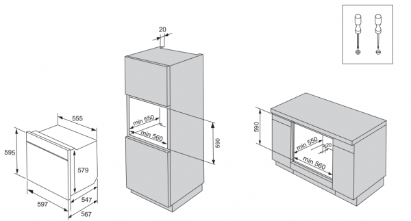 Встраиваемый электрический духовой шкаф Gorenje BO725E10BG