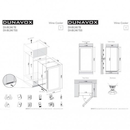 Винный шкаф DUNAVOX DX-89.246TSS купить с доставкой по Москве и Московской области в интернет-магазине ТехноВегас