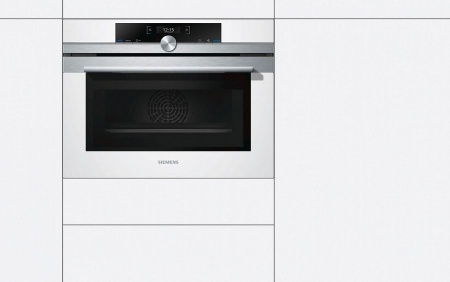 Духовой шкаф SIEMENS CM633GBW1 белый купить с доставкой по Москве и Московской области в интернет-магазине ТехноВегас