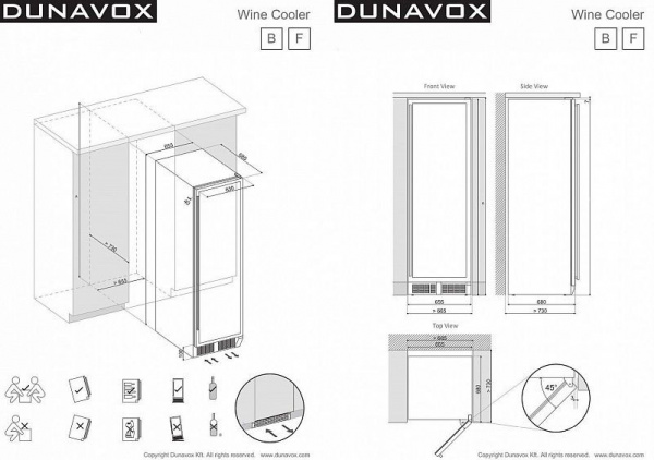 Винный шкаф DUNAVOX  exclusive dx-170.490tbk