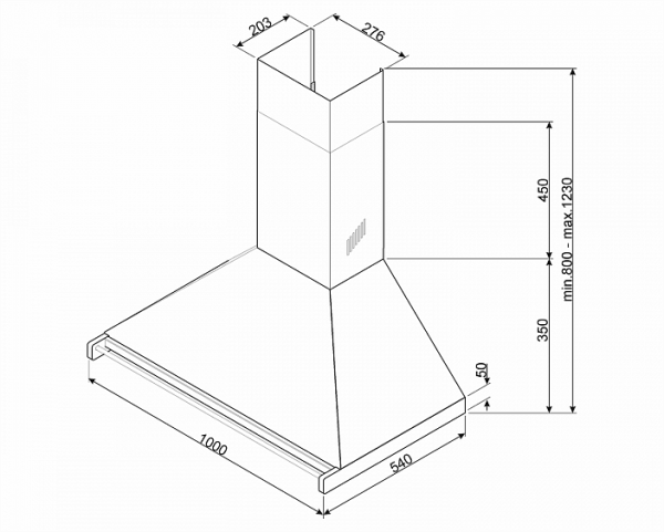 Вытяжка SMEG KD100HNE купить с доставкой по Москве и Московской области в интернет-магазине ТехноВегас
