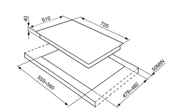 Поверхность SMEG p272xgh купить с доставкой по Москве и Московской области в интернет-магазине ТехноВегас