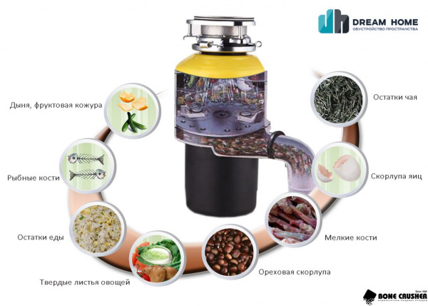 ИЗМЕЛЬЧИТЕЛЬ ПИЩЕВЫХ ОТХОДОВ BONE CRUSHER BC 910 DX