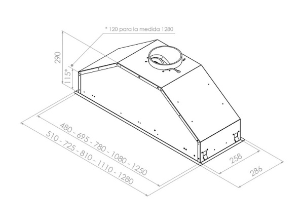 Вытяжка PANDO GTI/810 NEGRO V.850 SEC купить с доставкой по Москве и Московской области в интернет-магазине ТехноВегас