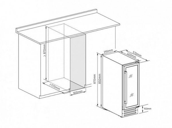 Винный шкаф DUNAVOX  exclusive dx-17.58dbk