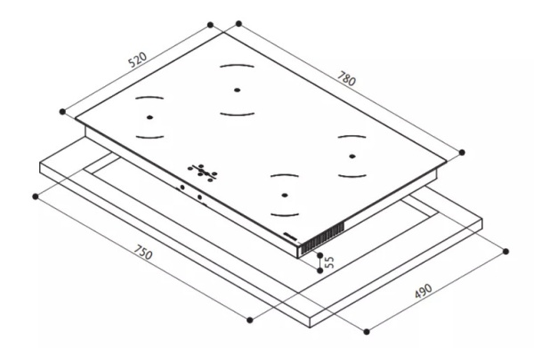 Стеклокерамическая панель Faber FBH 84 BK