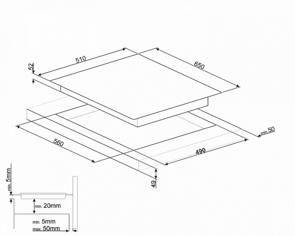 Поверхность SMEG sim571b