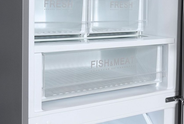 Холодильник HYUNDAI CC4553F черная сталь купить с доставкой по Москве и Московской области в интернет-магазине ТехноВегас