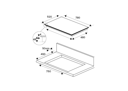 Варочная поверхность BERTAZZONI P784IC1B2NEE купить с доставкой по Москве и Московской области в интернет-магазине ТехноВегас
