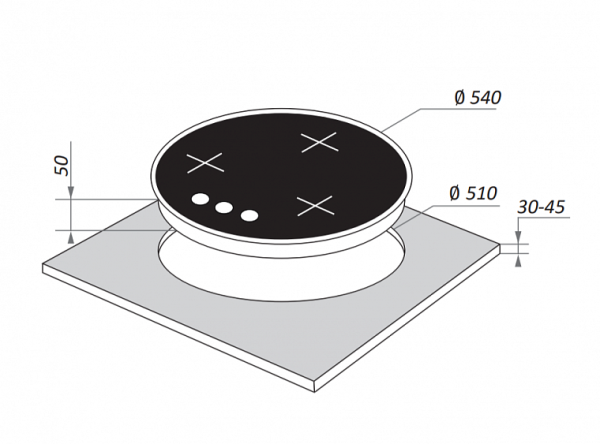 Варочная поверхность MAUNFELD EGHG.43.23CW/G купить с доставкой по Москве и Московской области в интернет-магазине ТехноВегас