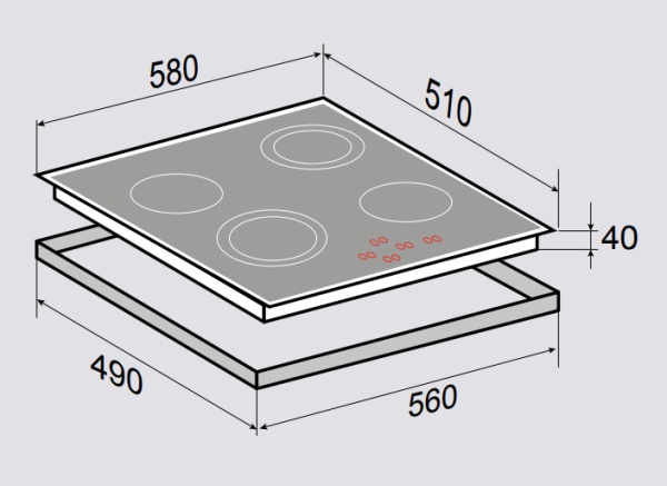 Встраиваемая электрическая варочная панель Zigmund & Shtain CNS 026.60 BX