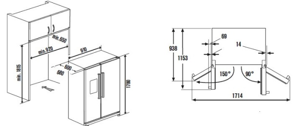 Холодильник side-by-side KUPPERSBUSCH ke 9600-1-2 t купить с доставкой по Москве и Московской области в интернет-магазине ТехноВегас