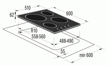 Поверхность GORENJE ec 630 rbr купить с доставкой по Москве и Московской области в интернет-магазине ТехноВегас