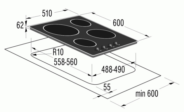 Поверхность GORENJE ec 630 rbr купить с доставкой по Москве и Московской области в интернет-магазине ТехноВегас
