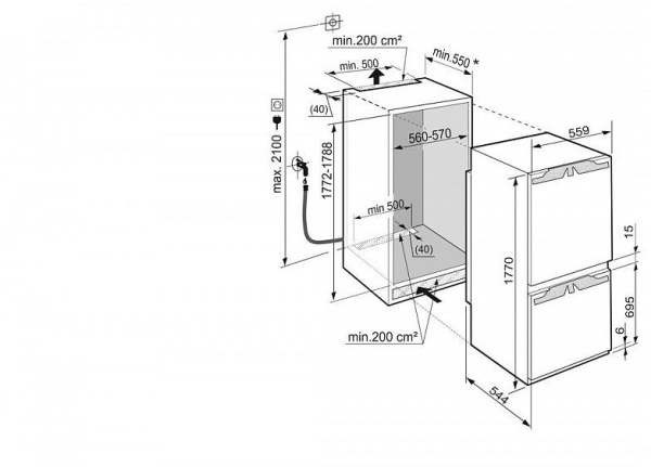 Холодильник LIEBHERR ICBN 3386 купить с доставкой по Москве и Московской области в интернет-магазине ТехноВегас