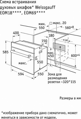 Духовой шкаф WEISSGAUFF eom 691 pdx купить с доставкой по Москве и Московской области в интернет-магазине ТехноВегас