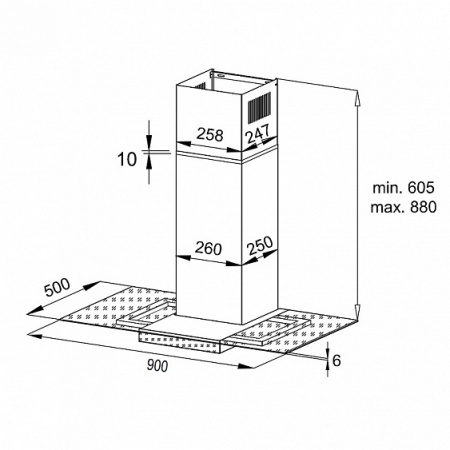 ВЫТЯЖКА KORTING KHC 90925 SGB купить с доставкой по Москве и Московской области в интернет-магазине ТехноВегас
