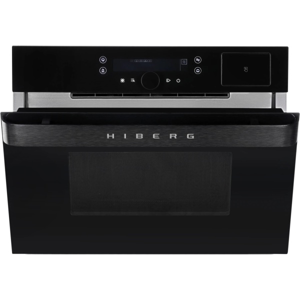Компактный духовой шкаф с паром и свч Hiberg MS-VM 5115 B SMART