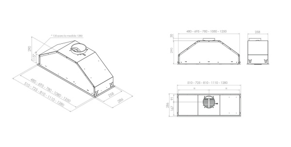 Вытяжка PANDO GTI/510 IX V1050 ECO SEC PLUS купить с доставкой по Москве и Московской области в интернет-магазине ТехноВегас