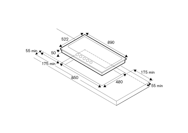 Варочная поверхность BERTAZZONI P905CMODNE