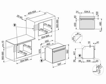 Духовой шкаф SMEG SF6301TVX купить с доставкой по Москве и Московской области в интернет-магазине ТехноВегас