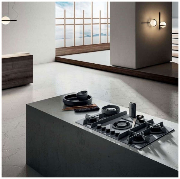 Газовая варочная панель со встроенной вытяжкой Elica NIKOLATESLA FLAME GR/A/88 купить с доставкой по Москве и Московской области в интернет-магазине ТехноВегас